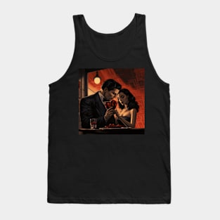 Valentines day vintage retro comic love Tank Top